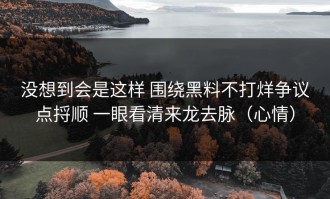 没想到会是这样 围绕黑料不打烊争议点捋顺 一眼看清来龙去脉（心情）